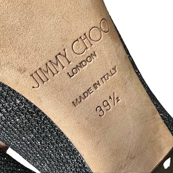 Jimmy Choo Anouk stiletto heels silver sparkly point toe New Year’s Eve holiday - Picture 9 of 10